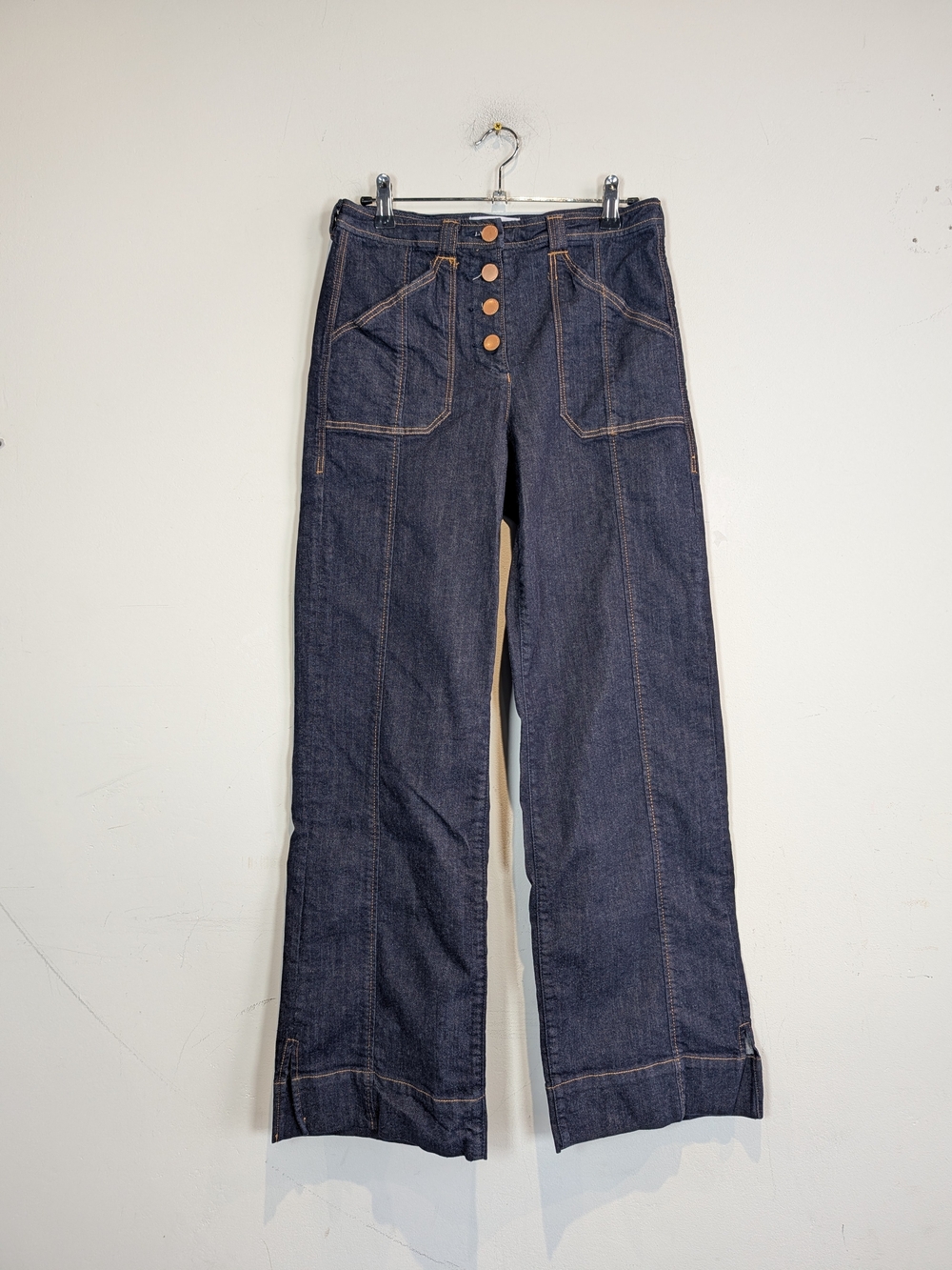 Dear John High-Rise Wide Leg Dark Blue Women's Jeans, Size 26